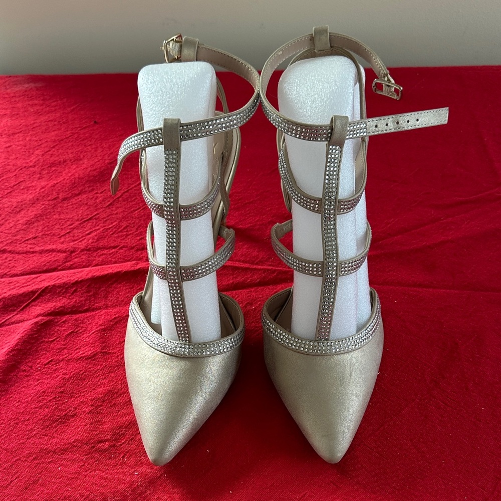 Mix No. 6 Gold Strappy Heels